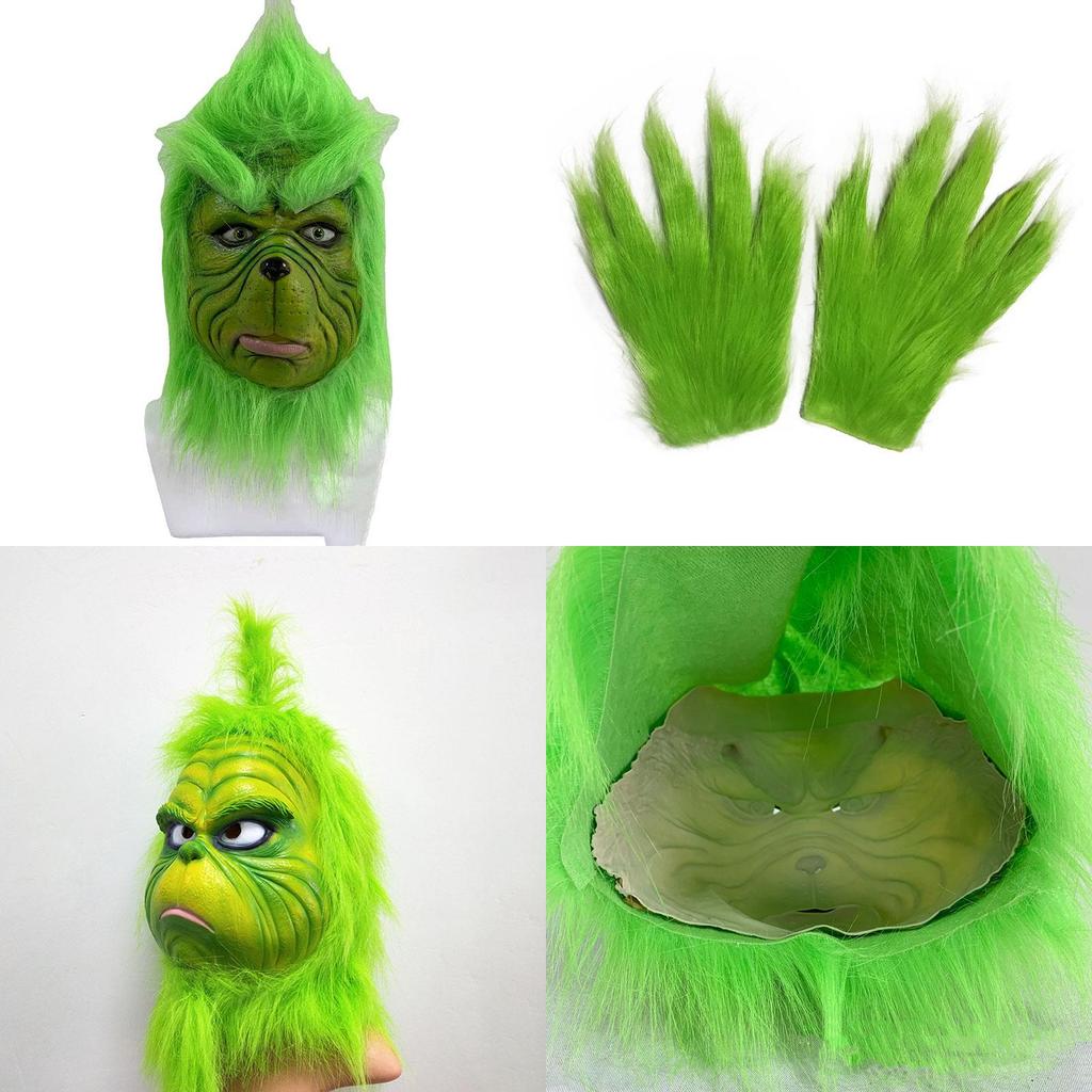 Weihnachts-Grinch-Handschuhe in Erwachsenengröße Festliche Feiertags-Party Cosplay-Requisiten