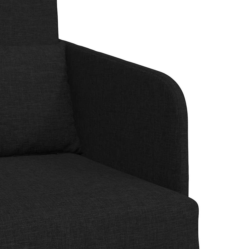 Black Sleeper Sofa 65 x 80 x 83 cm Fabric
