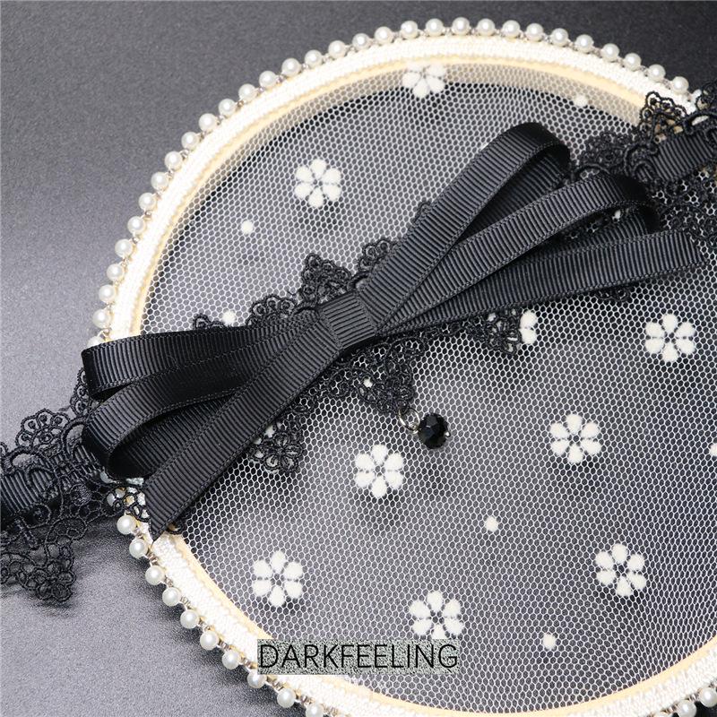 Gothic Lolita Bow Lace Choker Necklace for Women