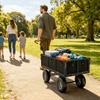114L Steel Frame Garden Cart Trolley - Black