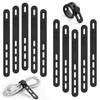Conjunto de 10 peças abraçadeira organizador de fios Lamicall tie de silicone espesso para agrupar armazenamento suporte de clipe para cabos de carregamento de mesa cabos de alimentação fone de ouvido