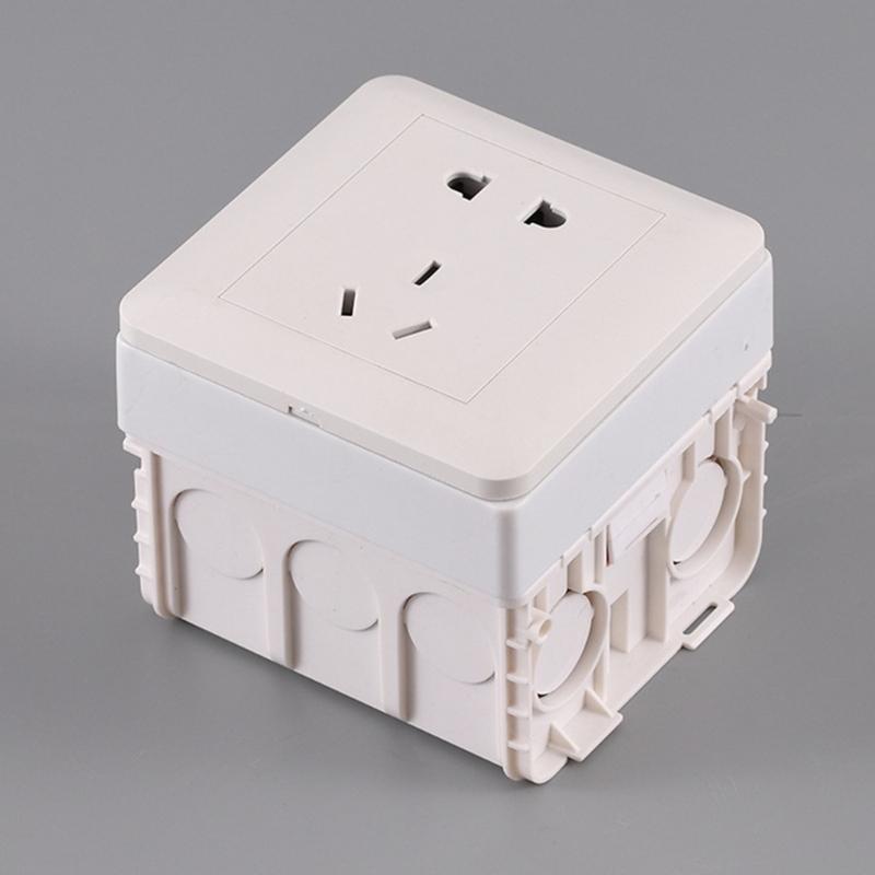 Single Socket Spacer Electrical Outlet Box Extender Single Gang Box Extender with Screws for Living Room School Office