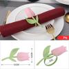 Table Decoration Mori Tulip Flower Alloy Napkin Ring Metal Painted Napkin Ring For Home Dining Party Gift
