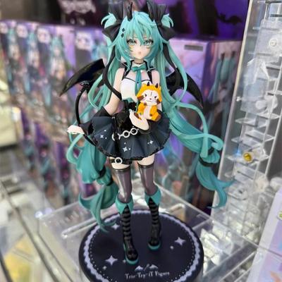 Little Devil Hatsune Miku Dark Angel Raccoon Anime Figure Desktop Model Ornament Desk Decor Enthusiasts PVC for Poseable Articulated Scale Detailed
