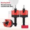 High Strength Steel Countersink Drill Tool For Adjustable Depth Countersinking In Woodworking Projects Smooth Bearing