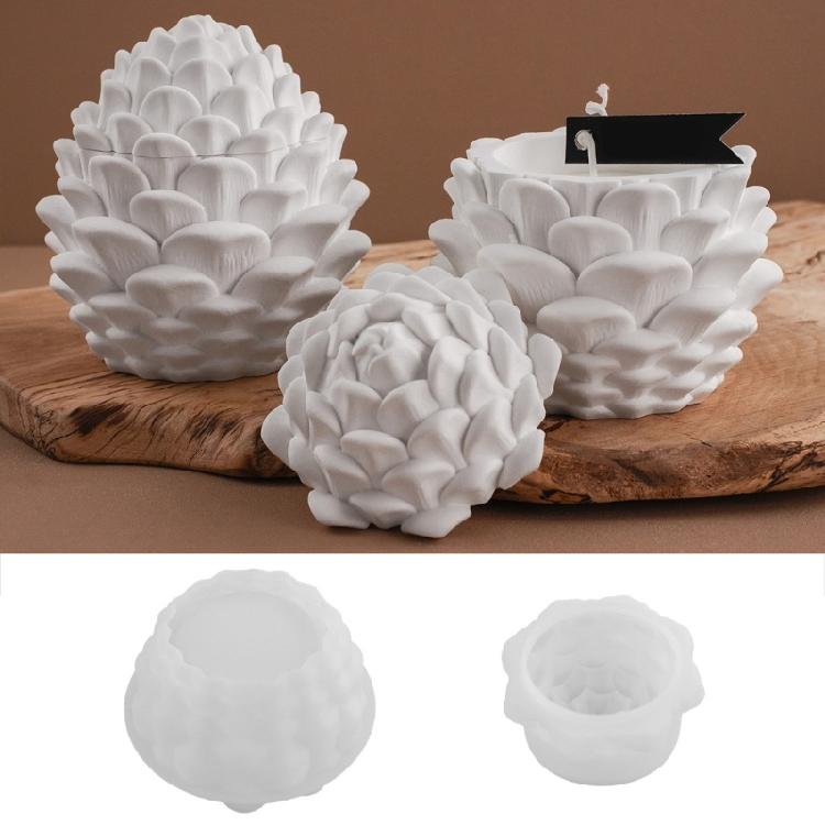 Easy Releases Silicone Pinecone Mould For Making Decorative Resin Containers And Gift Boxes