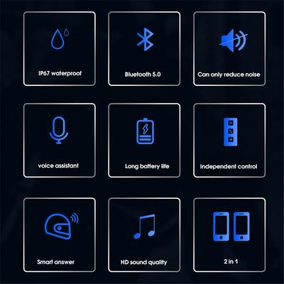 BT18 Roulette Rad Rotation ControlMotorcycle Helm Headset Bluetooth 5,3 Drahtlose Kopfhörer Ohrhörer IP67 Wasserdicht