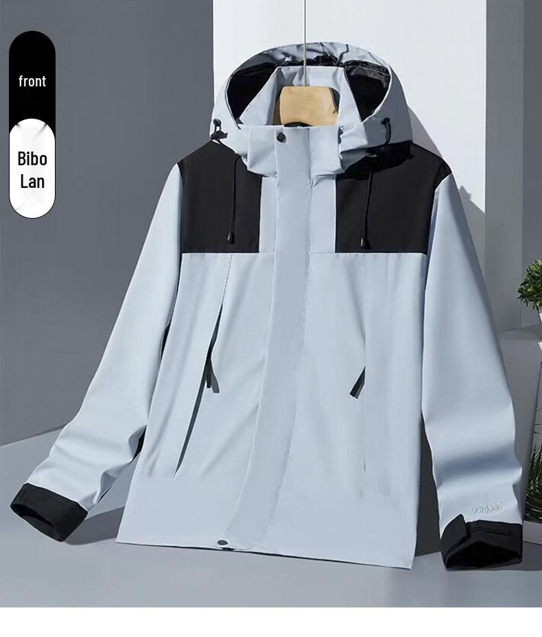 Autumn/Winter Outdoor Windproof Jacket: Women's Single Layer & Men's Three-in-One Set with Detachable Liner