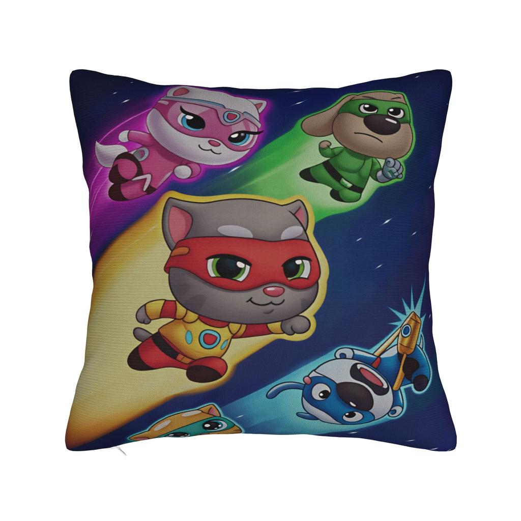 Decorative T-Talking T-Tom And F-Friends Pillow Cover Comfy Cushion Cover Vintage Pillow Case For Sofa Home Decoration