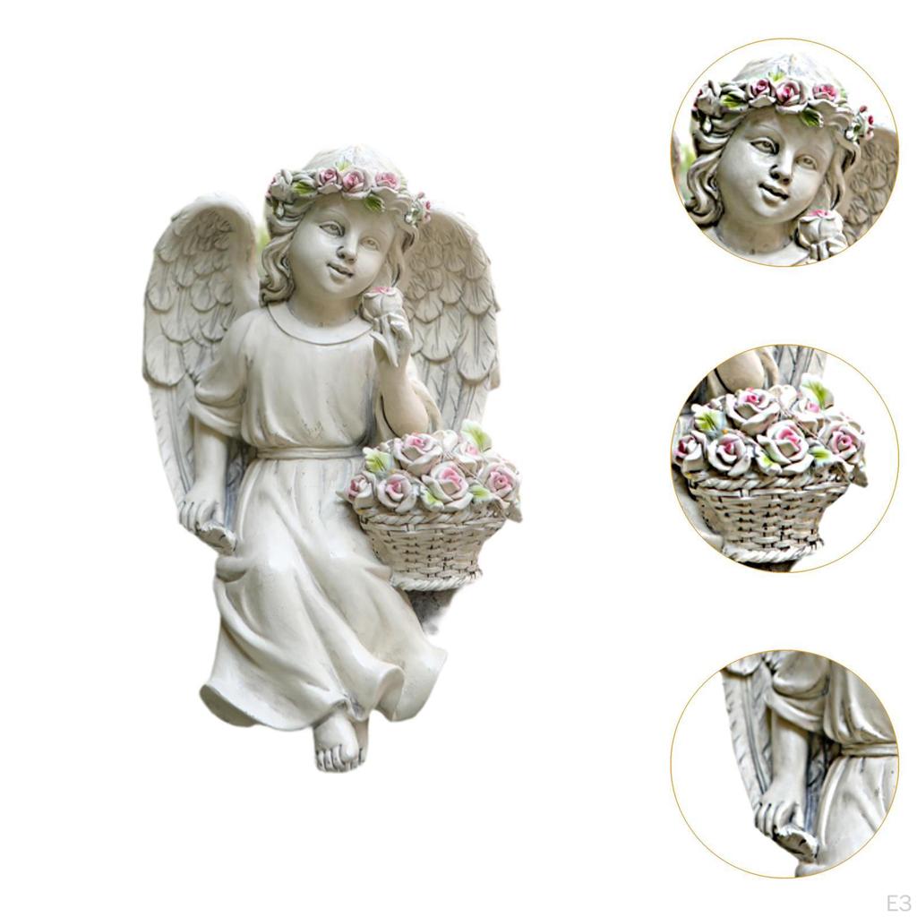 Englestatue Solcellelampe Figur til Hage