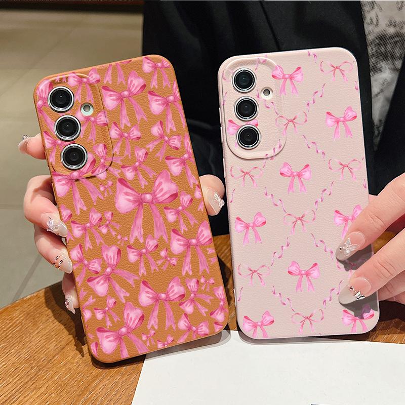 Bowknots Print Phone Case For Samsung A18 A57 A37 A17 A56 A36 A26 A16 A55 A35 A25 A15 A54 S21 FE S22 S23 S24 Plus S25 S26 Ultra Silicone Cover