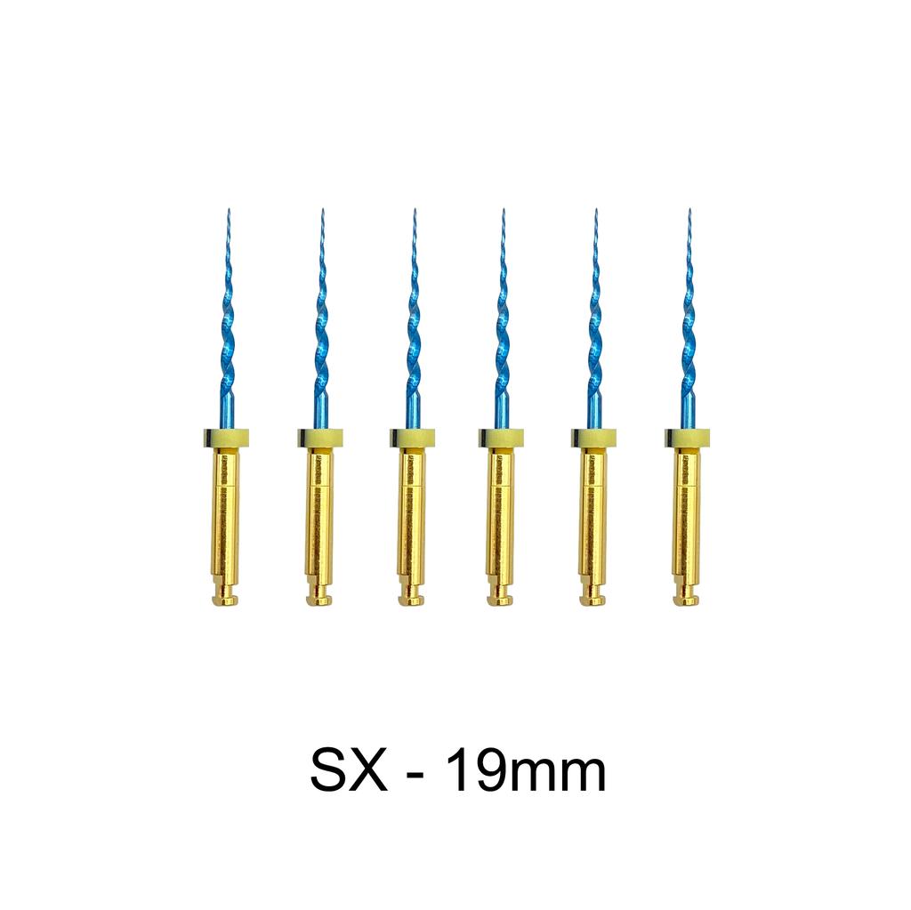6Pcs Dental Heat Activated Canal Root Files Super File Bluesx-F3 25Mm Dentist Tools Can Bend For Preparing Root Canal Treatment
