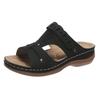 South East Asia new slope heel open-toed fish mouth slippers women's retro hollow thick-bottomed beach sandals