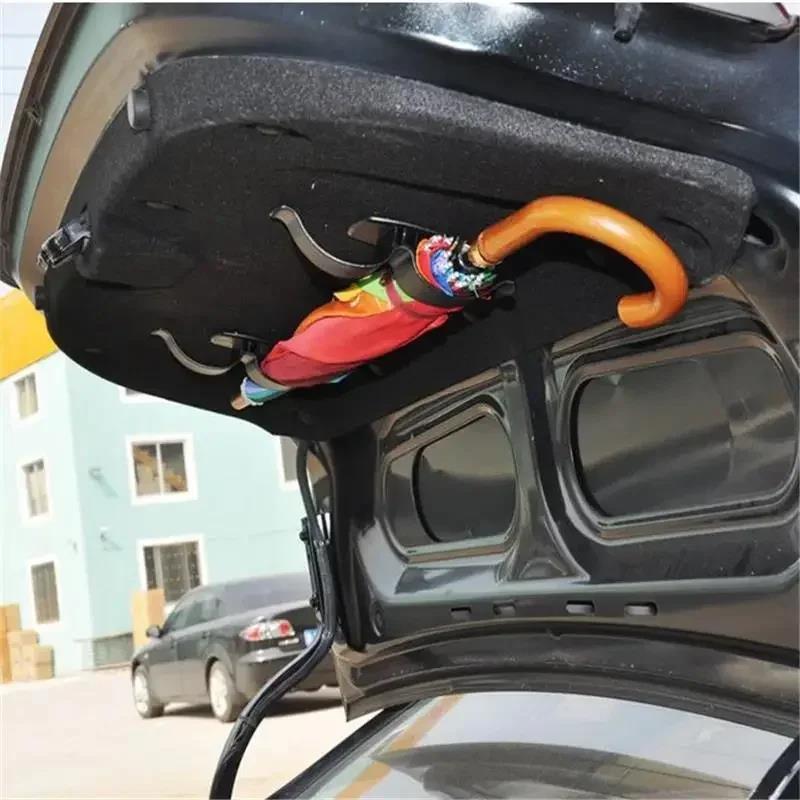 Porte-parapluie Organisateur de coffre Support de montage arrière pour coffre de voiture Crochet pour serviette pour accrocher un parapluie Accessoires de voiture