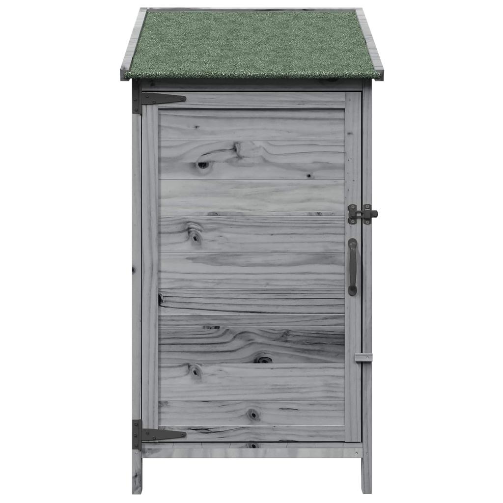 Garden Shed Gray 59 x 56 x 113.5 cm Solid Spruce Wood
