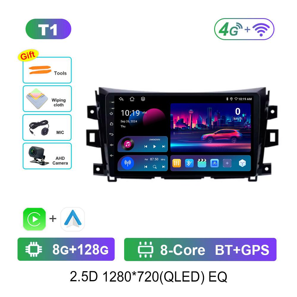 DSP Stereo Car Radio Multimedia Player for Nissan NAVARA Frontier NP300 2015 - 2024 Navi GPS HD Screen WiFi Android 14 Bluetooh