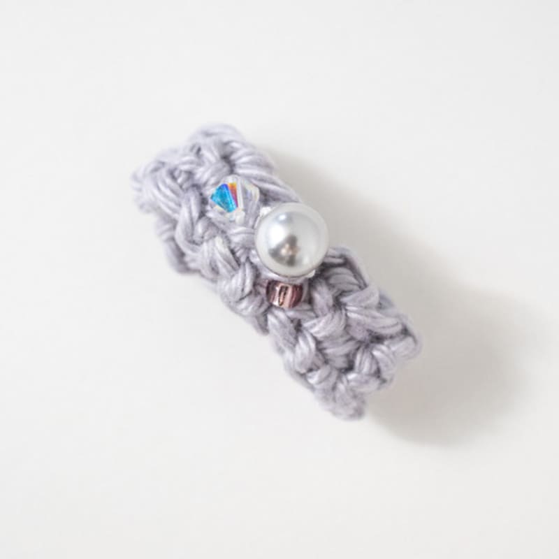 MERRYMOTIVE Gem with Knitted Ring (Silver)