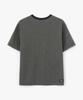 WMC Waffle Texture Henley Neck Short Sleeve T-Shirt_Charcoal Grey