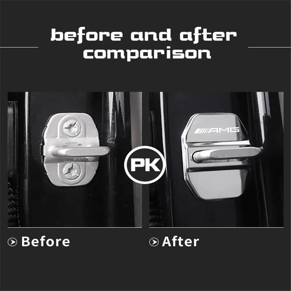 Decoración de Cerradura de Puerta GLC GLB Protección contra la corrosión Cubierta de Plástico de Acero Inoxidable para Mercedes Benz W212 W204 W211W168 W213 W205 W210