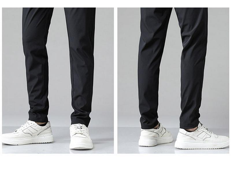 Korean Style Men's Casual Ice Silk Straight Pants – Large Size Fashion Trend