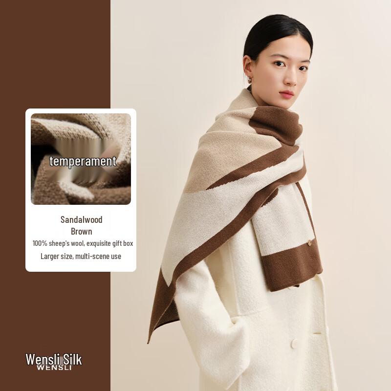 Wensli Women's Pure Wool Scarf & Shawl