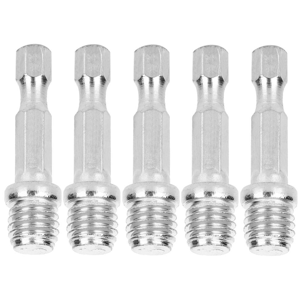 5pcs Threaded Design Hex Socket Adapter Hexagonal Socket Screw Shaft Converter  Woodworking Tasks