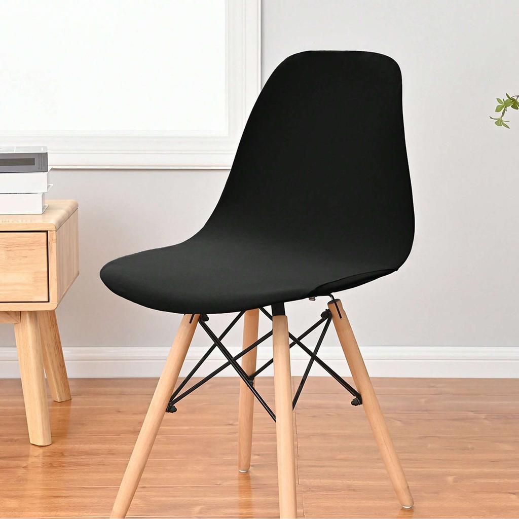 Simple Knitted Eames Chair Cover Elastic Solid Color Milk Silk Shell Chair Cover Universal In All Seasons