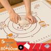 Non-Slip Food-Grade Silicone Kneading Mat and Rolling Pin Mat for Baking and Dining