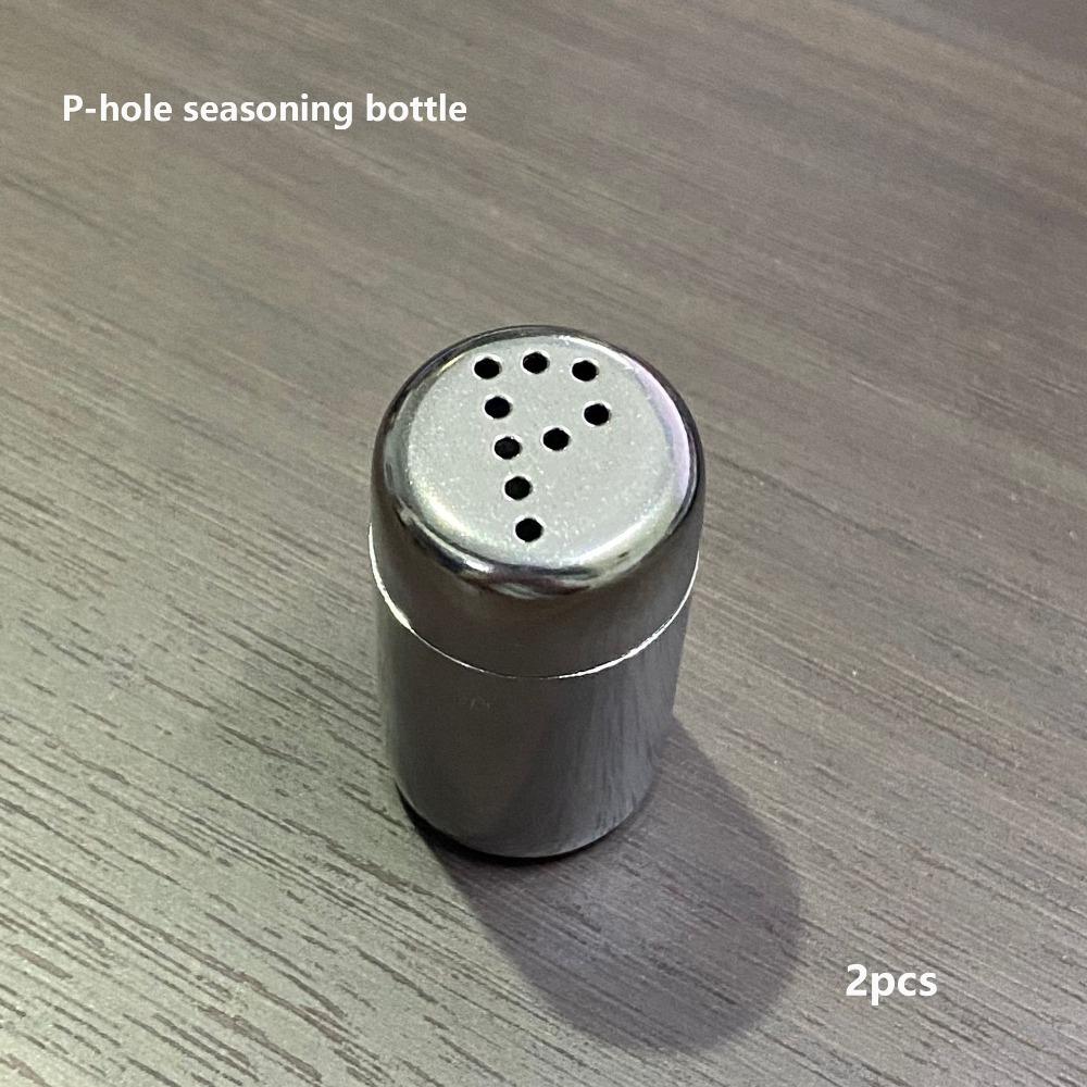 2pcs Small Pepper Shaker Stainless Travel Salt Container  For Motorcycle Modification Accessories