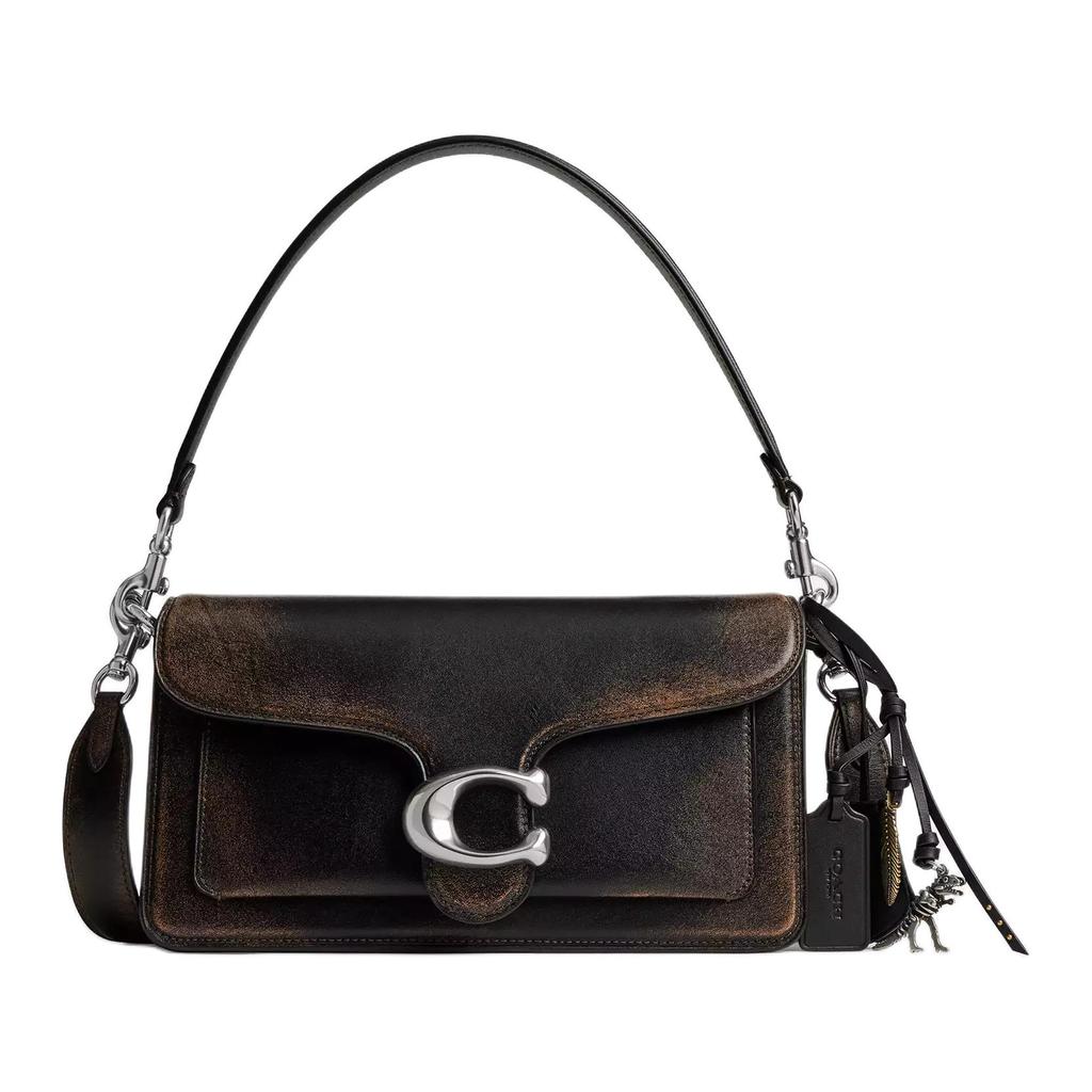 Coach Tabby 26 Forma a C Hardware Borsa a Tracolla in Pelle Vintage Media Borse da Donna Tè Chiaro CBH35-LHPMZ