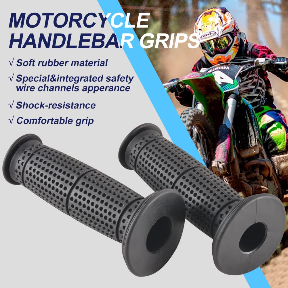 KATUR Motorcycle Handlebar Grips 7/8" 22mm 24mm Motocross Non-Slip Rubber Hand Grips for ATV