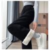 Women High Waist Casual Loose Pants Straight Wide Leg Female Thick Baggy Trousers