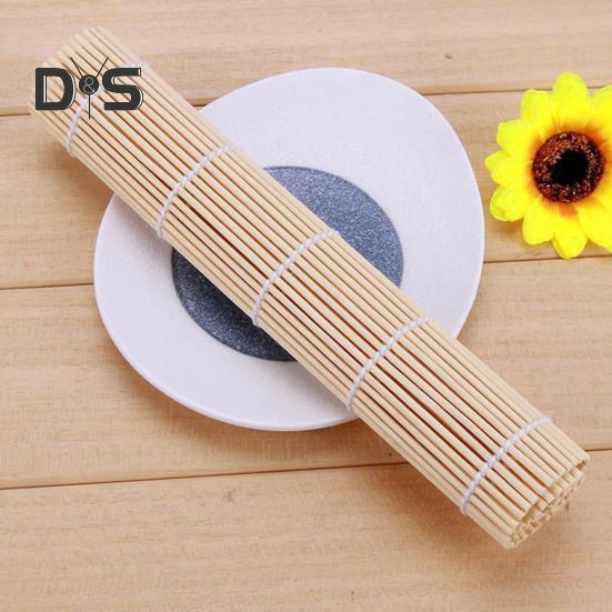 Bamboo Sushi Mat with Rice Spoon Natural Sushi Roller Mat Food-Safe Sushi Making Supplies for Shaping Molding Sushi Roll