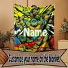 Custom Name Personalized Gamer Print Blanket, Home Decor, Bedroom, Sofa, Camping, Couch, Gifts for Birthday Christmas
