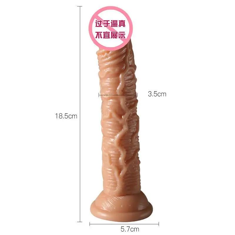 Super měkký lesbický popruh Velké dildo Realistické Malý falešný penis Dick Anální kolík Sexuální hračky pro dospělé