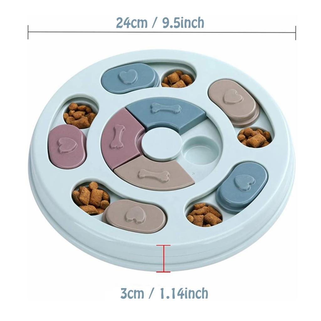 Interactive Dog Food Puzzle Bowl Slow Feeder Toy for Boredom Relief and Mental Stimulation Educational Training