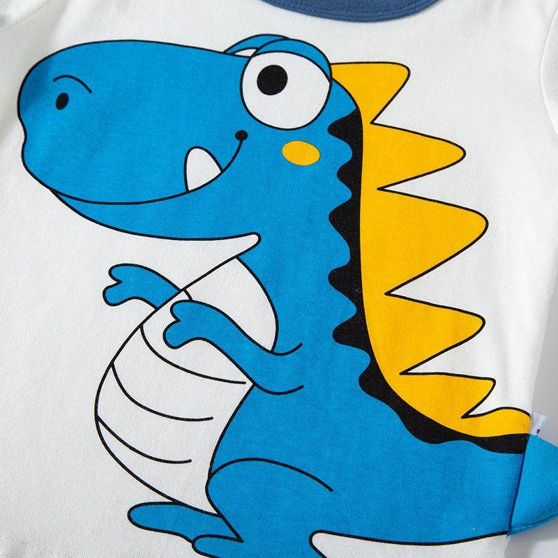 Spring and Autumn Three-Dimensional Dinosaur Long Sleeve Fake Two-Piece Bottoming Shirts