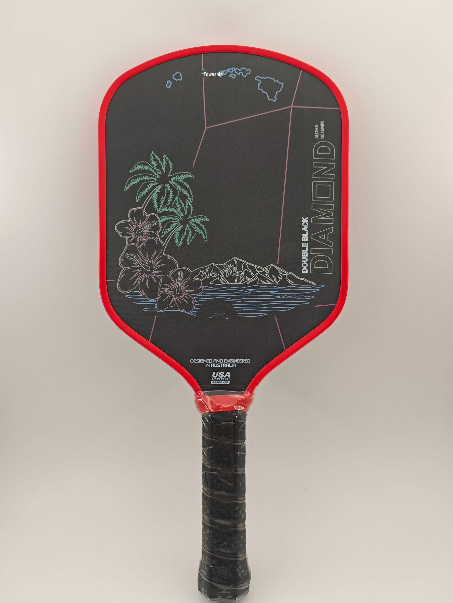 Black Double Diamond T700 Carbon Fiber 16mm Pickleball Paddle 16mm