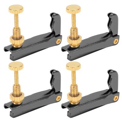4Pcs Violin Fine Tuners 3 4‑4 4 Cello String Tool Replacement Instrument AccessoriesBlack