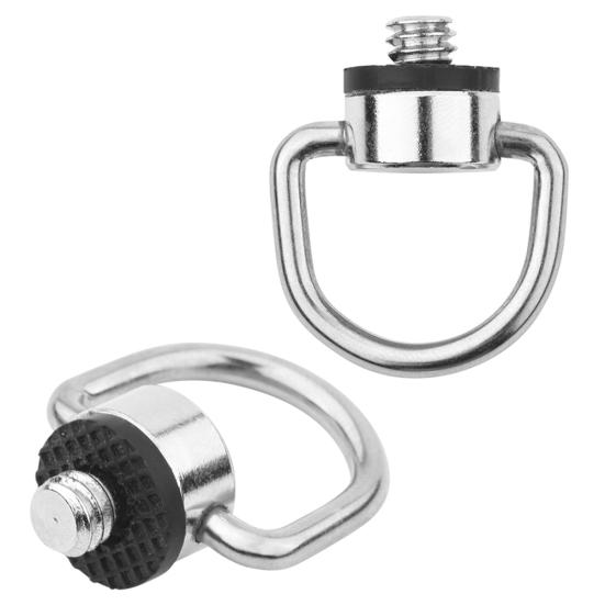 1/4inch Metal D-Ring Camera Tripod Monopod Screw Adapter for Quick Release Plate