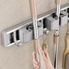 Mop and Broom Organizer Holder Rack Mop Holder Wall Mounted Strong Broom Holder Self With 5 Hooks Organizers Hang Broom