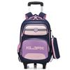 Children's Cartoon Schoolbag Primary School Students Climbing Stairs Large Capacity Dual-purpose Silent Detachable Pull Rod Bag