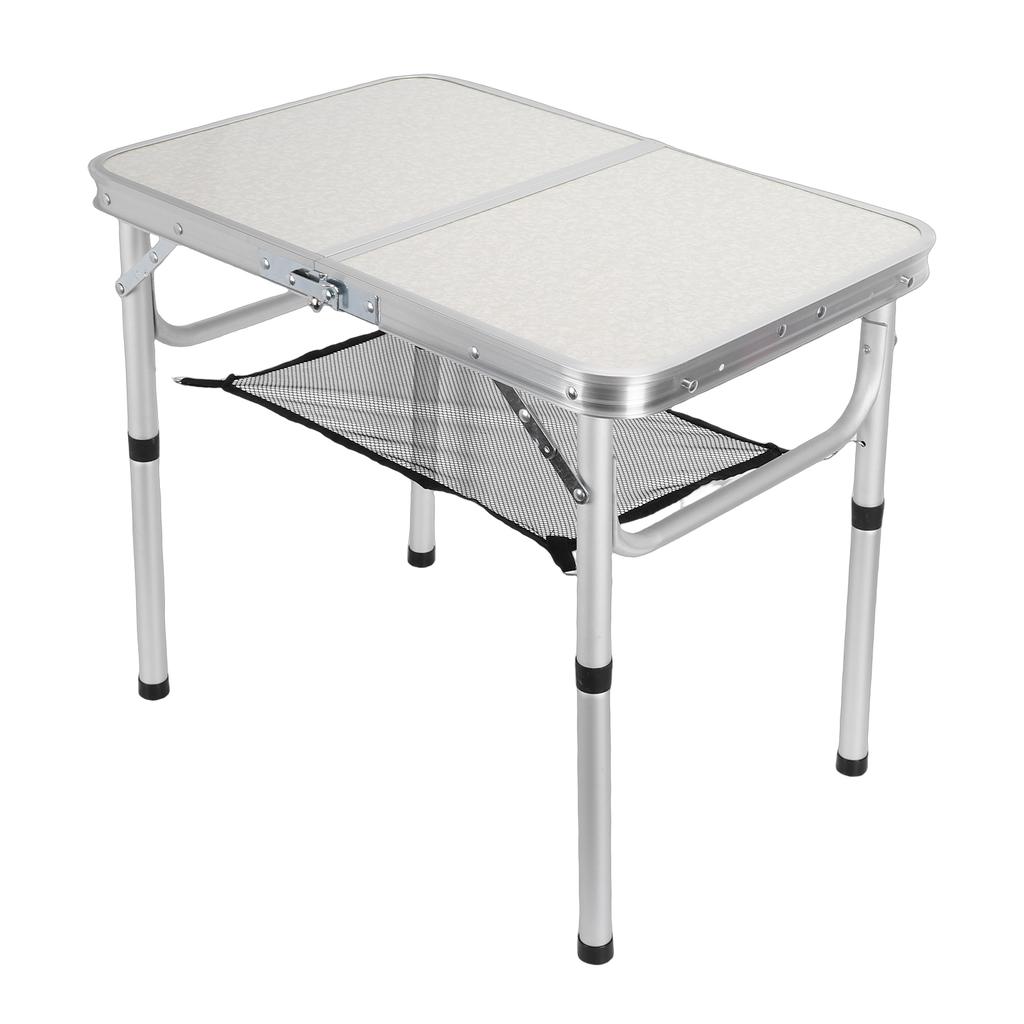 Folding Camping Table Height Adjustment Portable Pinic Table Aluminum Alloy with S Hooks for Outdoor