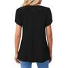 Damen Mode Freizeit Hemd Einfarbig Quadratkragen Pullover Lockeres T-Shirt