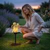 Garden Stake Lights, Resin Couple Decoration for Outdoor and Yard