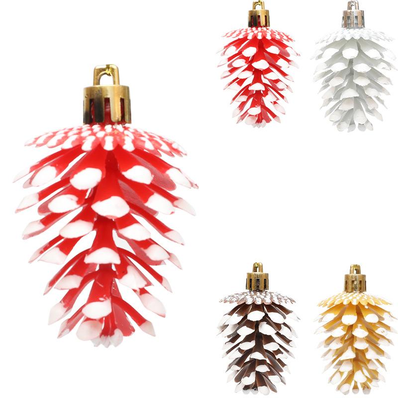 6Pcs Lovely Pine Cone Festival Xmas Decoration Christmas Tree Hanging Ornament