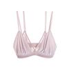 Silk Velvet Triangle Bra French Bra Wireless Comfort Silk Night Bra Adobe [SilRiver] Stress-Free Non-Wired (Medium, Rose)