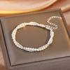 Broken Silver Bracelet Women'S Light Luxury Niche Design High-End Sense Beaded Adjustable Women'S Double-Layer Exquisite Jewelry