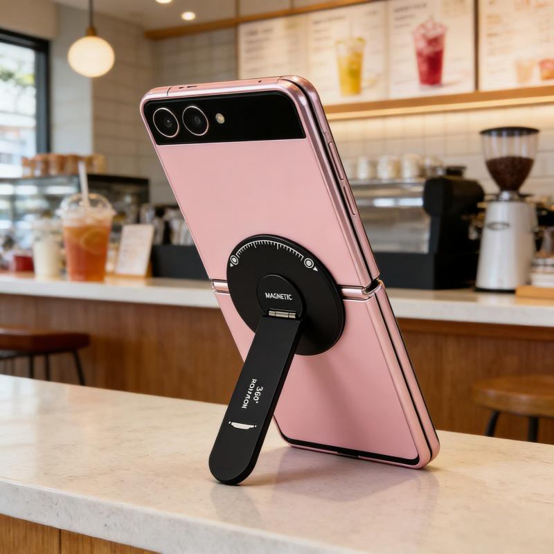 Ultra-thin Magnetic Desktop Phone Holder and Ring Stand for All Phones