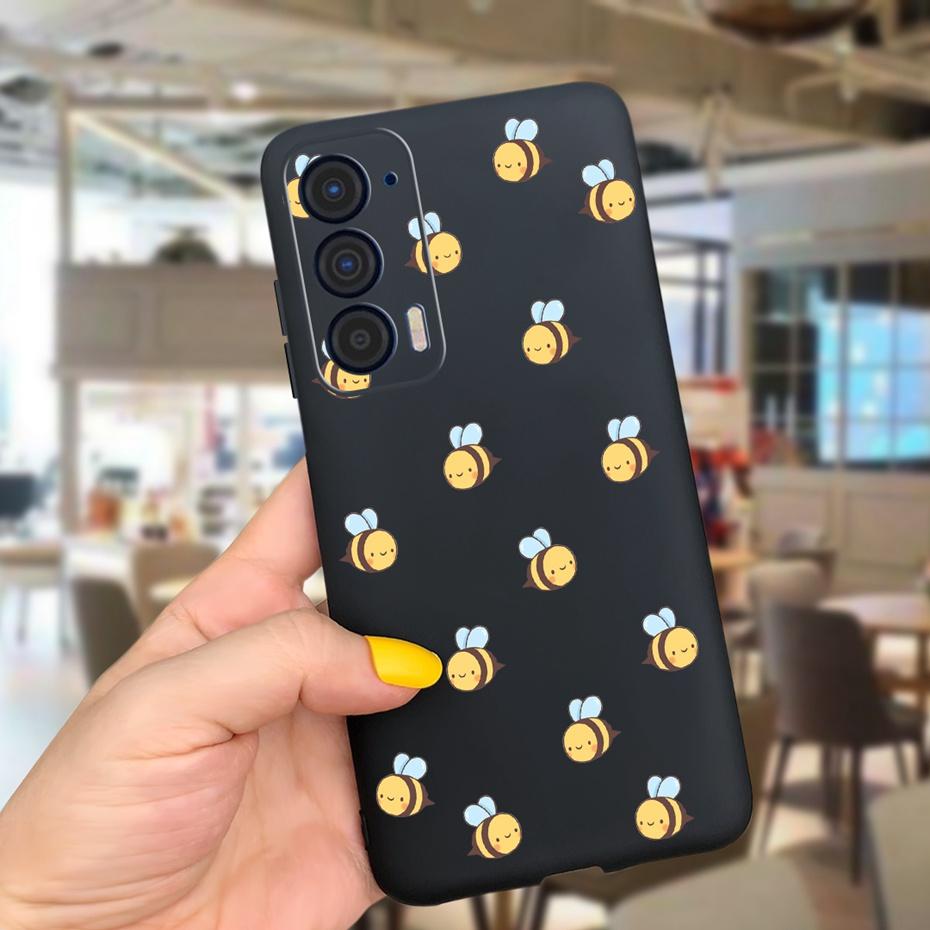 Silicon Case For Motorola Edge (2021) / Edge 5G UW (2021) Fashion Sunflower Daisy Pattern Soft Phone Cases For Edge 2021 XT2141